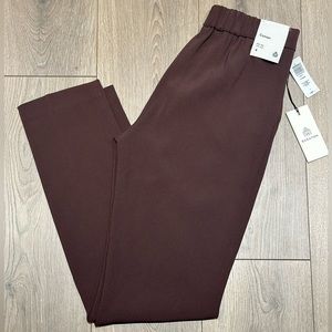 NWT Babaton Conan Pant, 30” inseam, coffee brown, size 4